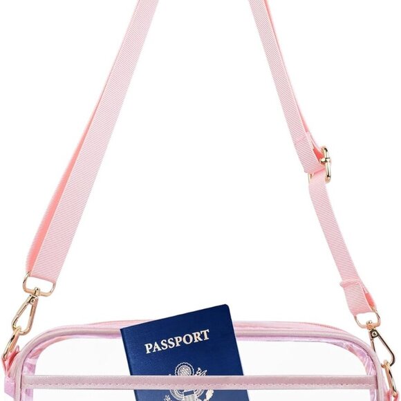 Clear Crossbody Bag Stadium Approved See Through Purse Handbag,Small See Through - Picture 1 of 7